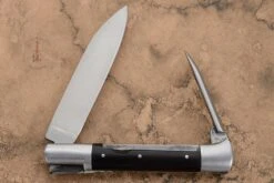 Issoire Shepherd's Knife And Awl With Ebony -Optimal Knives Store 91665 4 x