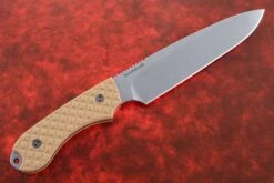 Guardian 6 - Coyote Brown G10, Stonewash Blade, Sabre Grind - CPM-3V -Optimal Knives Store 93430 4 x
