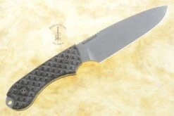 Guardian 5 - Carbon Fiber, Stonewash Blade, Sabre Grind - CPM-3V -Optimal Knives Store 93440 4 x
