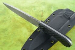 Guardian 6 - Black G10, Stonewash Blade, Sabre Grind - CPM-3V -Optimal Knives Store 93441 3 x