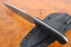 Guardian 5 - Black G10, Stonewash Blade, Sabre Grind - CPM-3V -Optimal Knives Store 93456 3 x