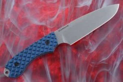 Guardian 5 - Black/Blue G10, Stonewash Blade, Sabre Grind - CPM-3V -Optimal Knives Store 93458 4 x