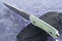 Guardian 5 - Ghost G10, Stonewash Blade, Sabre Grind - CPM-3V -Optimal Knives Store 93462 3 x