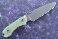 Guardian 5 - Ghost G10, Stonewash Blade, Sabre Grind - CPM-3V -Optimal Knives Store 93462 4 x