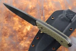 Guardian 5 - OD Green G10, DLC Blade, Sabre Grind - CPM-3V -Optimal Knives Store 93464 3 x