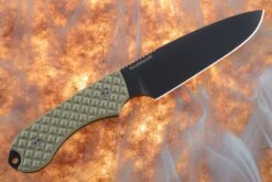 Guardian 5 - OD Green G10, DLC Blade, Sabre Grind - CPM-3V -Optimal Knives Store 93464 4 x