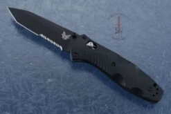 Benchmade Barrage Tanto (583SBK) Spring Assisted AXIS Lock, Serrated Black Blade