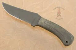 Belt Knife With Black Micarta, Serrations -Optimal Knives Store 94522 4 x