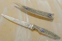 Filigree Desk Knife With Damascus