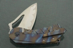 Kiba 2 With Flame Anodized Titanium -Optimal Knives Store 95030 5 x