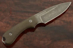 Guardian 3 - 3D OD Green Micarta, Nimbus Blade, Sabre Grind - M390 -Optimal Knives Store 95227 4 x