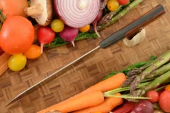 Chef's Knife (Santoku) -- 7-1/3 In. -- With Cocobolo -- AEB-L Stainless Steel -Optimal Knives Store 95899 3 x