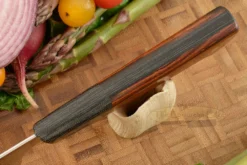 Chef's Knife (Santoku) -- 7-1/3 In. -- With Cocobolo -- AEB-L Stainless Steel -Optimal Knives Store 95899 4 x