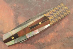 Model 2 Backlock With Pen Shell And Blacklip Mother Of Pearl -Optimal Knives Store 96293 3 x