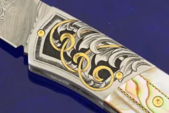 Model 19 Backlock With Abalone And Mother Of Pearl -Optimal Knives Store 96439 3 x