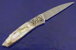 Model 19 Backlock With Abalone And Mother Of Pearl -Optimal Knives Store 96439 9 x
