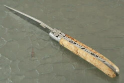 Laguiole NATURE, Masur Birch, One Hand Open -Optimal Knives Store 97509 3 x