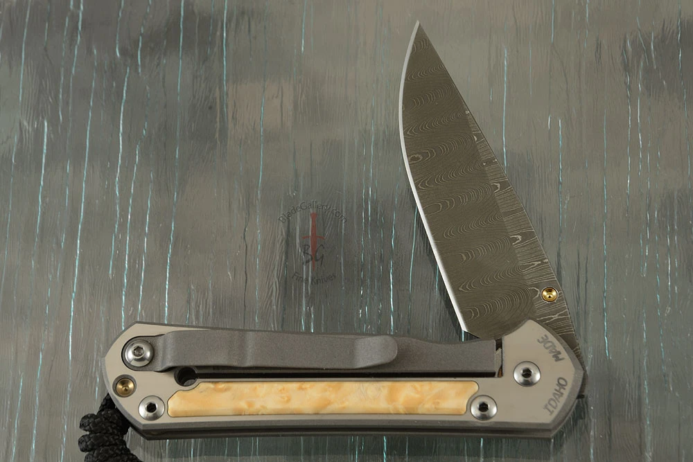 Small Sebenza 21 With Box Elder And Laddered Damascus - Left Handed 5 Small Sebenza 21 With Box Elder And Laddered Damascus - Left Handed - Image 5