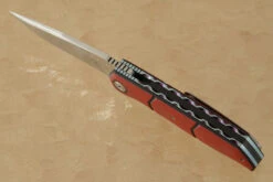 L36S Flipper With Black And Red G-10 (Ceramic IKBS) -Optimal Knives Store 98034 3 x