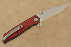 L36S Flipper With Black And Red G-10 (Ceramic IKBS) -Optimal Knives Store 98034 6 x