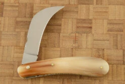 Folding Mushroom Knife, Horn Tip -Optimal Knives Store 98113 4 x