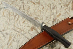San Mai Damascus Bowie With Ebony -Optimal Knives Store 98435 4 x