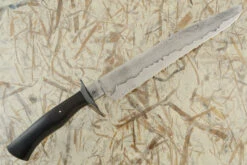 San Mai Damascus Bowie With Ebony -Optimal Knives Store 98435 6 x