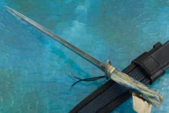 Damascus Dagger With Giraffe Bone -Optimal Knives Store 99791 5 x