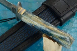 Damascus Dagger With Giraffe Bone -Optimal Knives Store 99791 6 x