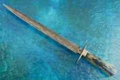 Damascus Dagger With Giraffe Bone -Optimal Knives Store 99791 8 x