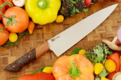 Chef's Knife (9.4 In.) With Red Palm And Micarta