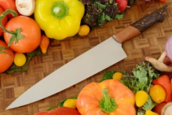 Chef's Knife (9.4 In.) With Red Palm And Micarta -Optimal Knives Store 99881 4 x