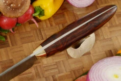 Damascus Chef's Knife (8-3/4 In) With Ironwood -Optimal Knives Store 99924 4 x